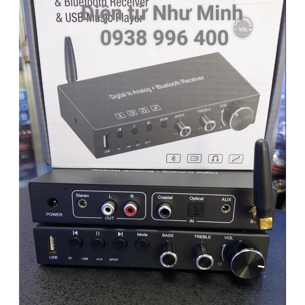 DAC AUDIO CAO CẤP - CHUYỂN QUANG / BLUETOOTH / USB ra AV/3.5mm