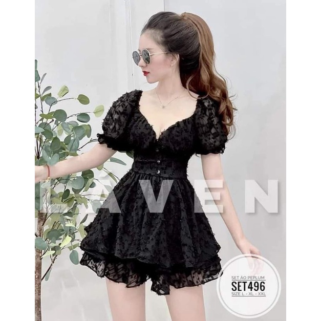Set kiểu áo peplum Set496