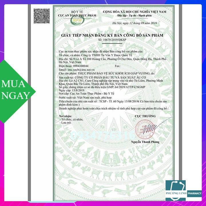 Sản phẩm Ích Giáp Vương hỗ trợ tăng cường sức khỏe, hộp 90 viên