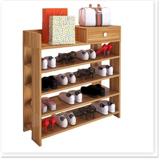 KỆ GỖ GHÉP ĐỂ GIÀY DÉP 5 TẦNG CHẮC CHẮN- GIÁ SỈ