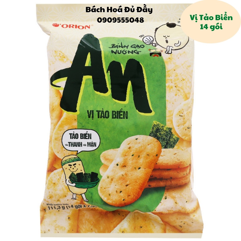 Bánh gạo An Orion thơm ngon, One one giòn tan có đủ 3 vị Tảo Biển, vị Tự Nhiên, vị Cá Nhật thượng hạng