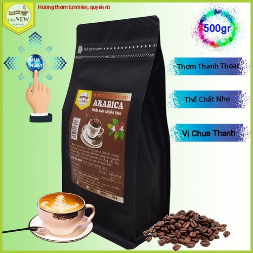 1Kg (2 Gói 500gr) Cafe ARABICA và ROBUSTA - TẶNG THÌA ĐONG CAFE- Hương Thơm Thanh Thoát -Vị Chua Thanh -- Coffee New