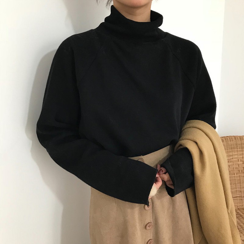 áo len ulzzang phong cách Hàn Quốc - áo len nữ cổ lọ | BigBuy360 - bigbuy360.vn