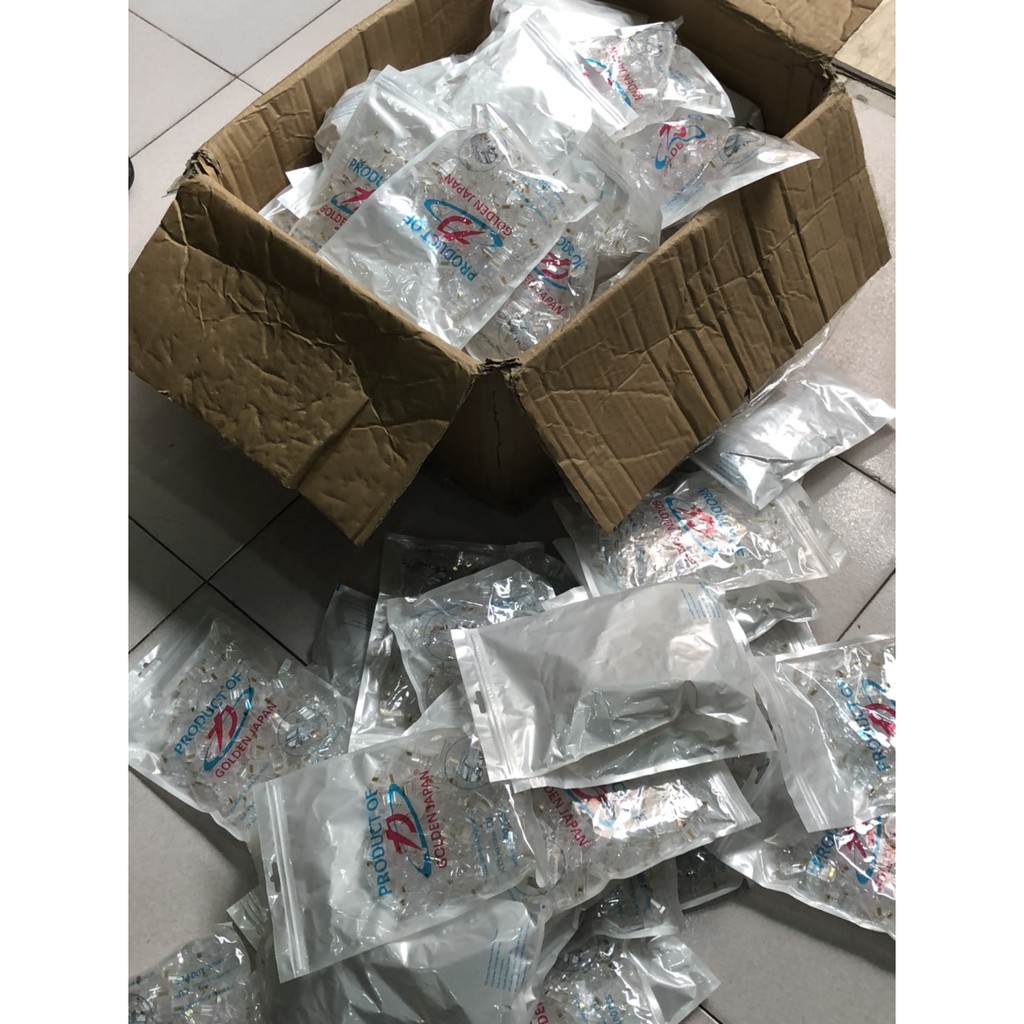 Hạt Mạng CAT5E Golden Japan Chính Hãng-Chân Đồng Chuẩn Xịn 100%-CHUYÊN DỤNG THI CÔNG DỰ ÁN