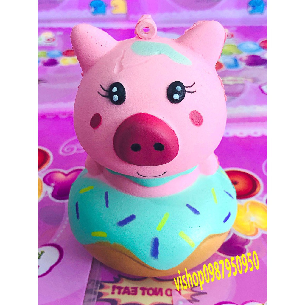 SQUISHY KEM LỢN HỒNG HỒ LÔ (thaolinh950)