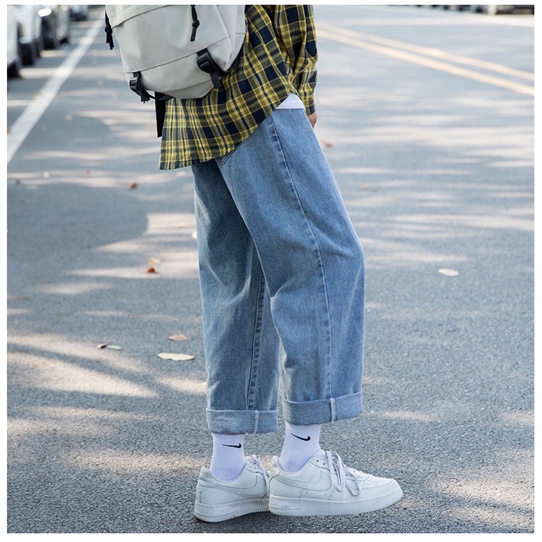Quần jean baggy nam VALIZA ống suông rộng chất liệu cotton dày dặn mềm mại hottrend hàn quốc 2022 Q08