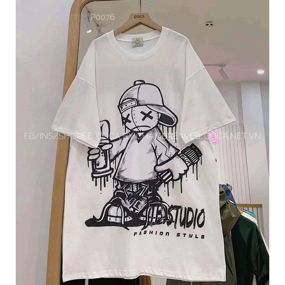 Áo thun tay lỡ form rộng TB STUDIO Unisex,  Áo đôi nam nữ chất cotton dày dặn - TNStore | BigBuy360 - bigbuy360.vn