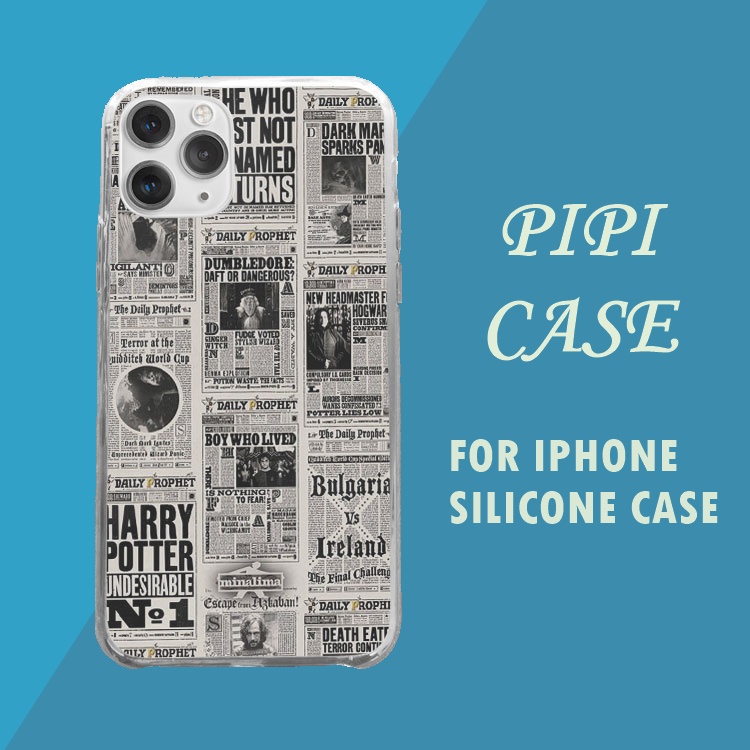 Ốp lưng iphone collage thời báo ma thuật Harry Potter DumbleDore  PAP20210411