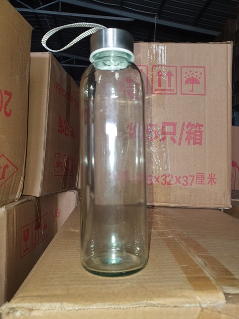 CHAI THUỶ TINH 500ml nắp dây dù