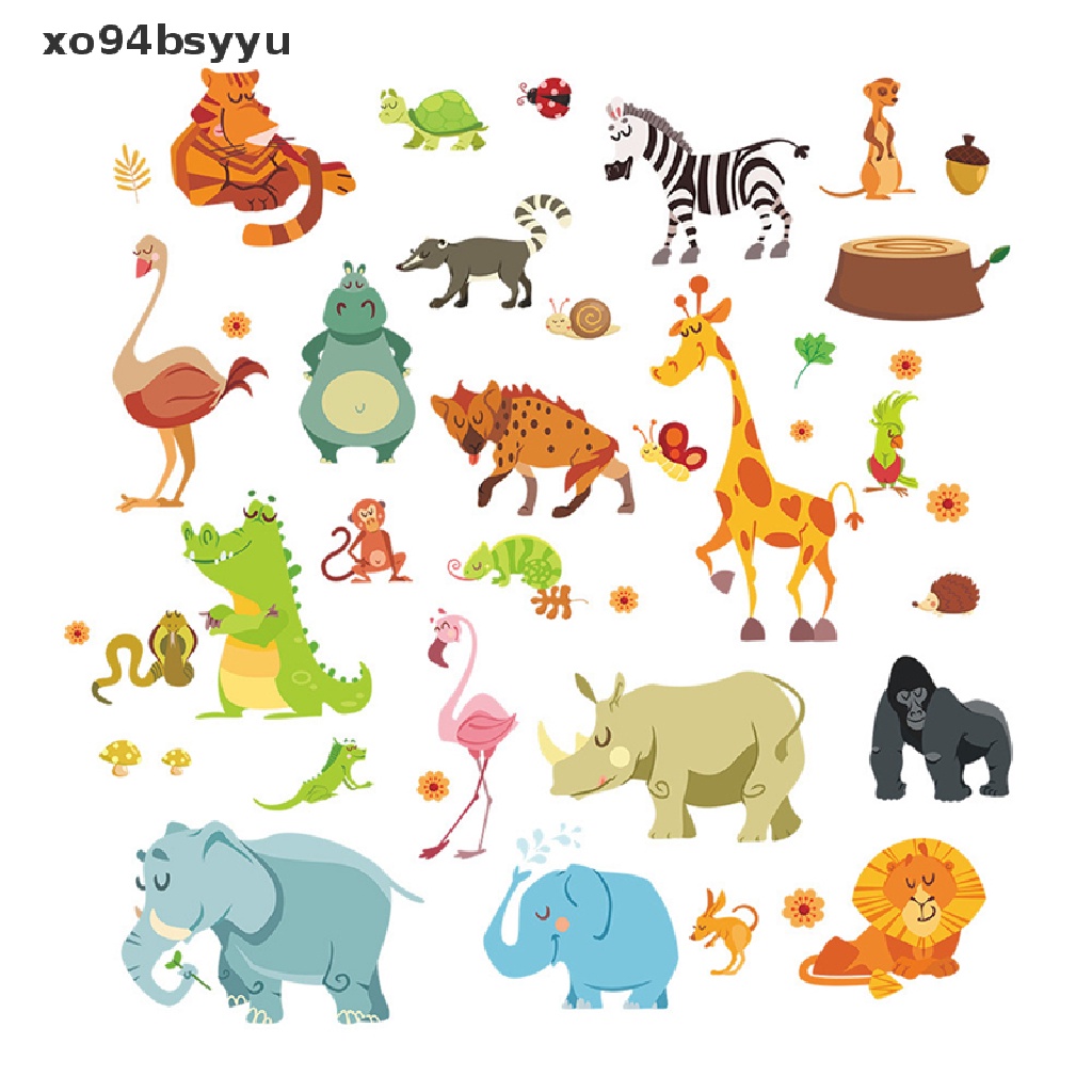 Sticker Dán Tường Hình Động Vật Dễ Thương Bắt Mắt xo94bsyyu
