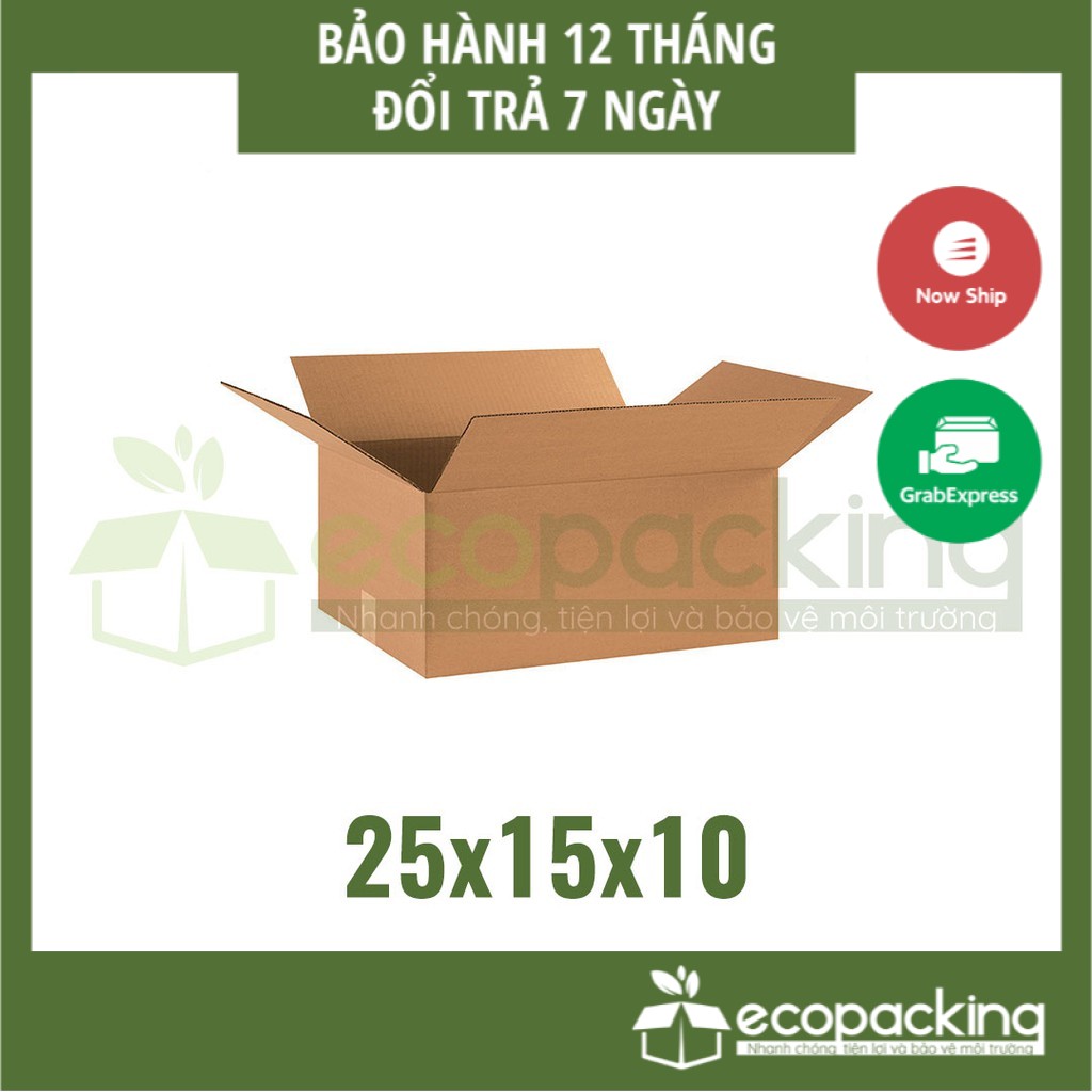 [XẢ KHO] Combo 25 thùng giấy carton size 25x15x10 cm để đóng gói giao hàng