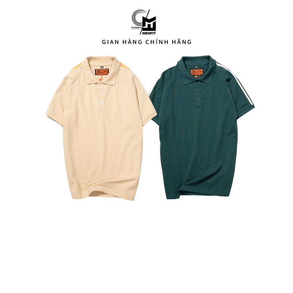 Áo thun Polo nam phối sọc thể thao CHEMICAL 2012069 vải cá sấu Cotton cao cấp, chuẩn form - CUONG S