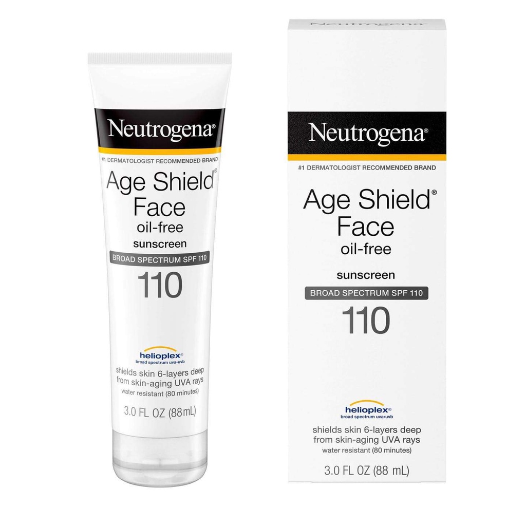 [Chính hãng] Nội địa Mỹ Kem Chống Nắng Neutrogena Age Shield Face oil free sunscreen SPF 110 (88ml)