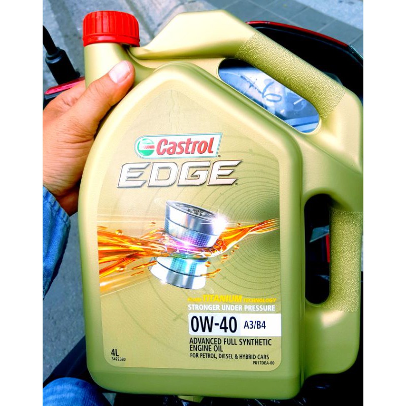 Nhớt chính hãng Castrol Edge 0W40 SN/CF 4 Lít