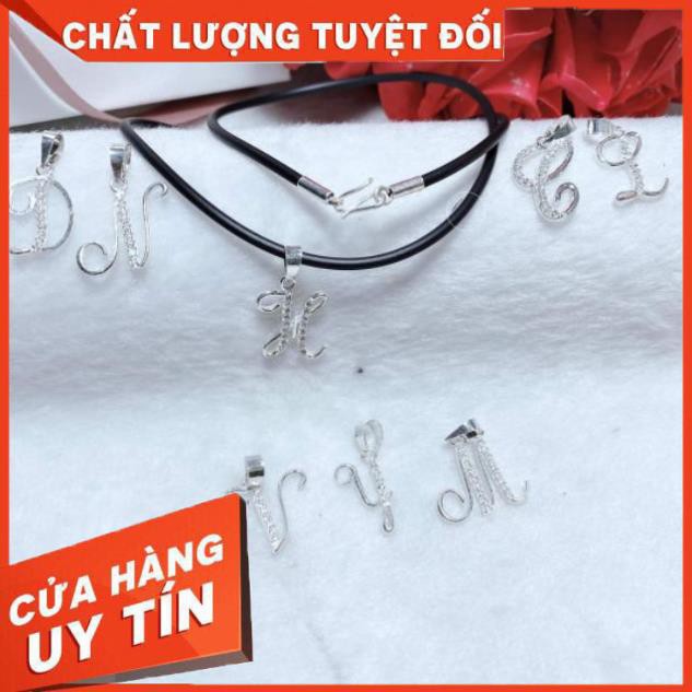 Dây da mặt chữ cái bằng bạc