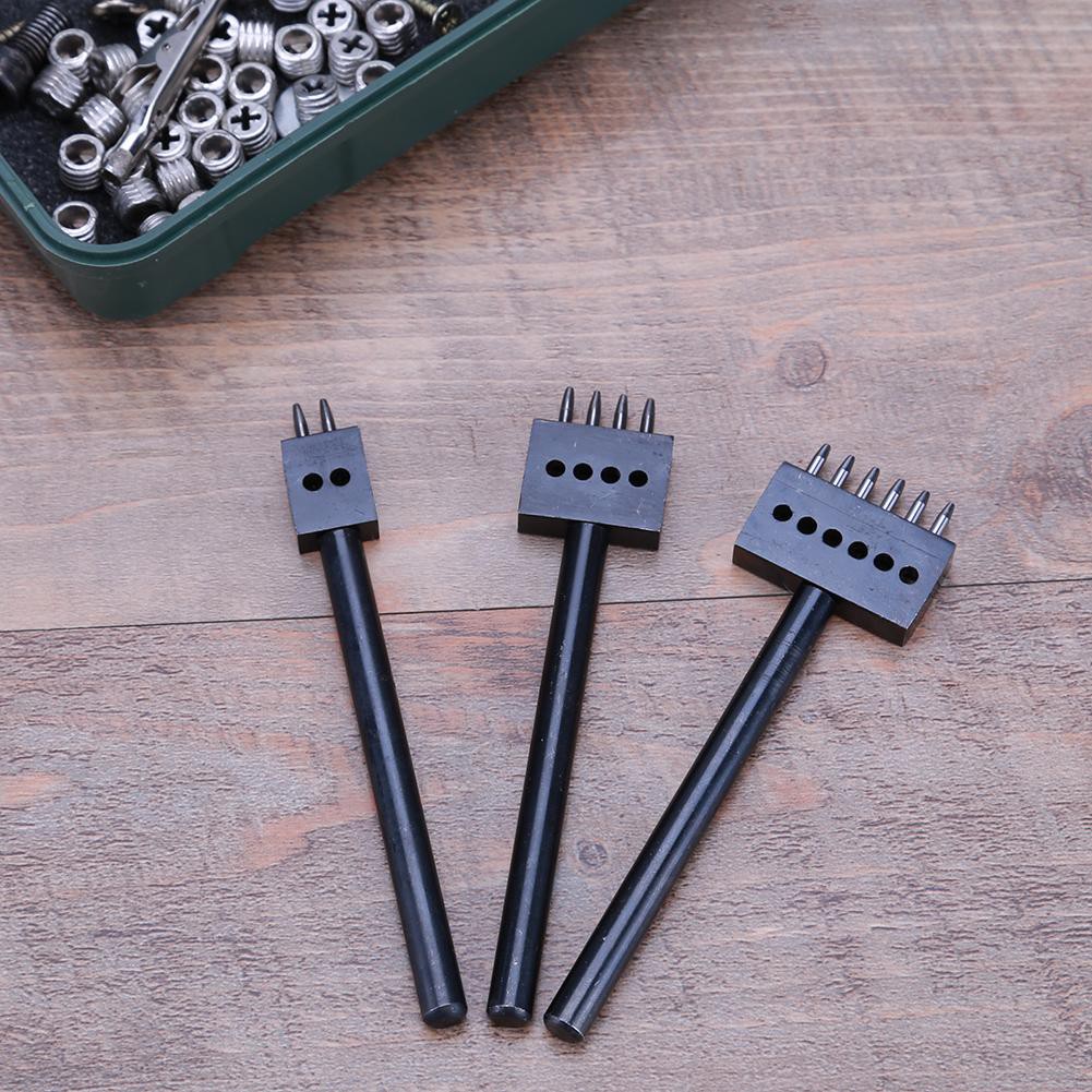 Set 3 Mũi Đục Lỗ 5mm 2 4 6 Chấu