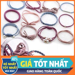 HỘP 12 DÂY CHUN BUỘC TÓC NỮ NHIỀU MÀU - HÀNG HOT