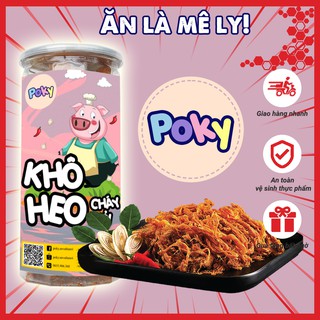 Khô lợn, khô heo cháy bơ tỏi 300gram, bơ thơm cay vừa. Poky-Ăn vặt Hà Nội
