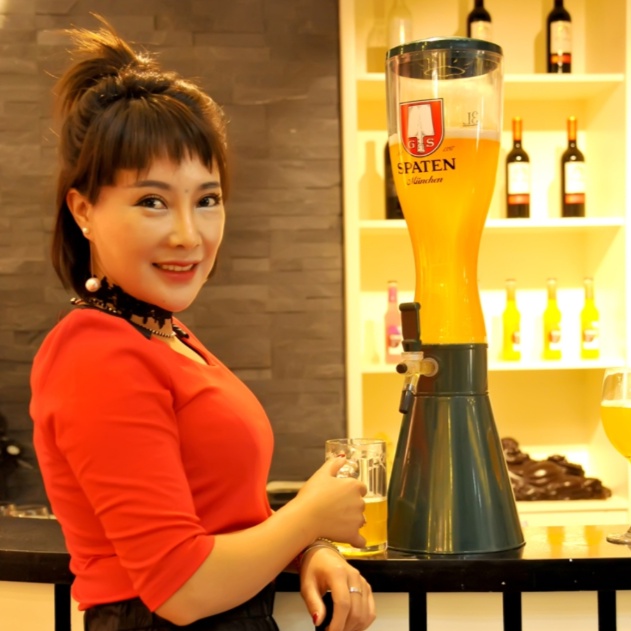 Tháp bia 3L, màu siêu đẹp, giúp cuộc vui của bạn thêm phấn khích