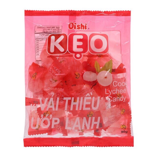 Kẹo Oishi hương vải thiều ướp lạnh gói 90g