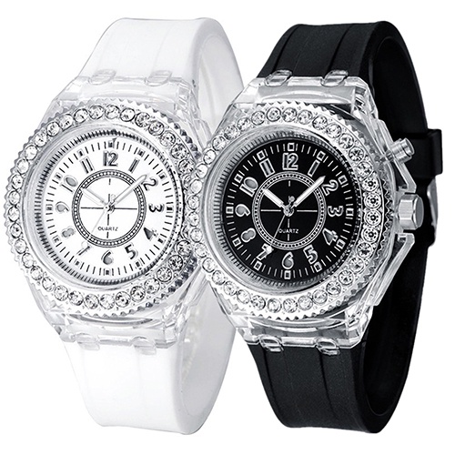 Đồng hồ Geneva đính đá thay đổi 7 màu dạ quang dành cho nam và nữ | BigBuy360 - bigbuy360.vn