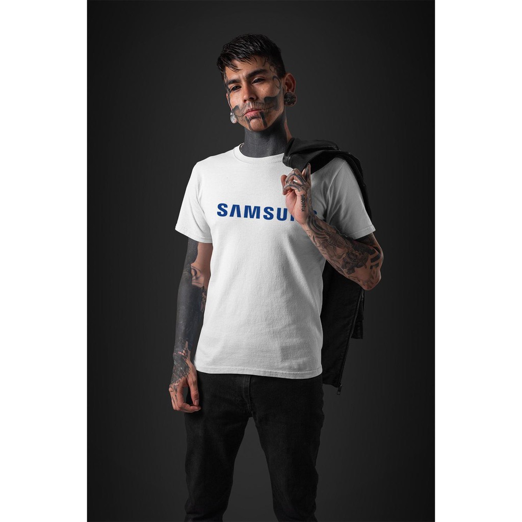 Áo thun Unisex in hình samsung electronic màu xanh