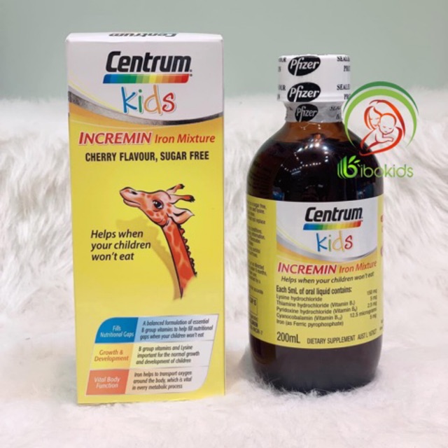 Siro Centrum Kids Incremin Iron Mixture Của Úc 200ml