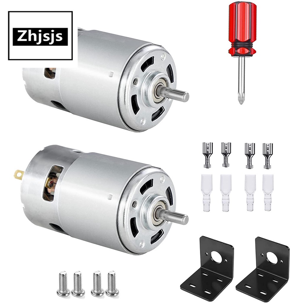 775 DC Motor, 12V-24V 3500-9000 RPM Mini Electric Motor, Double Ball Bearing Large Torque High Power Motor for DIY Parts