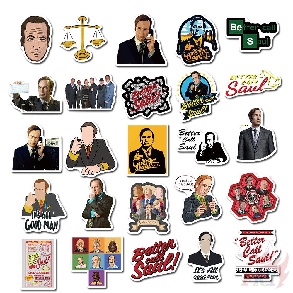 Set 50 nhãn dán Better Call Saul Series 01 DIY hành lý laptop ván trượt thời trang