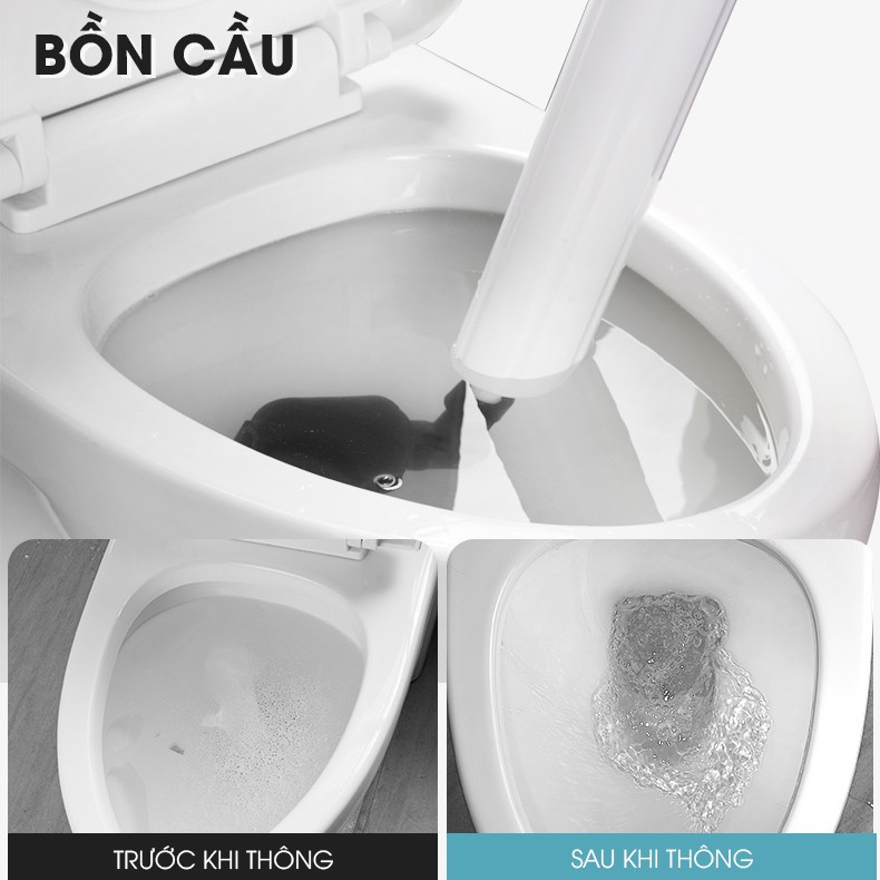 B516 Súng Thông Tắc Bồn Cầu, Bồn Rửa Chén, Dụng Cụ Thông Cống, Bồn Rửa Mặt, Áp Suất Nén Tới 8kg Tiện Lợi Nhanh Chóng