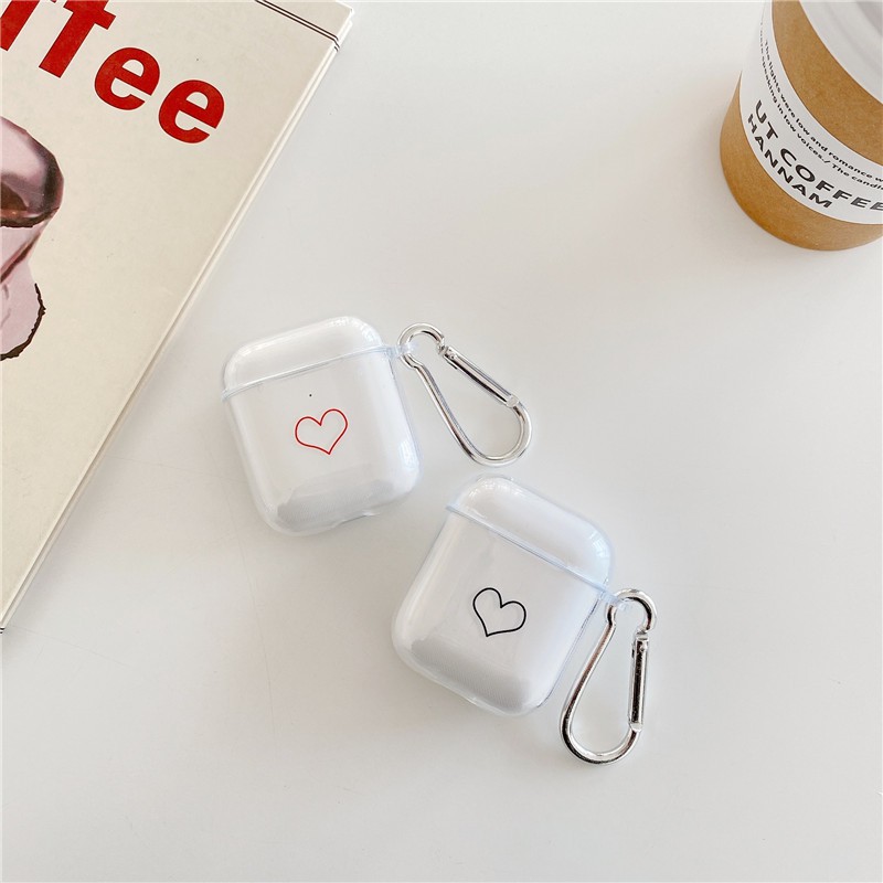 Vỏ hộp tai nghe không dây hình trái tim đơn giản cho AirPods Pro AirPods 1/2 | BigBuy360 - bigbuy360.vn