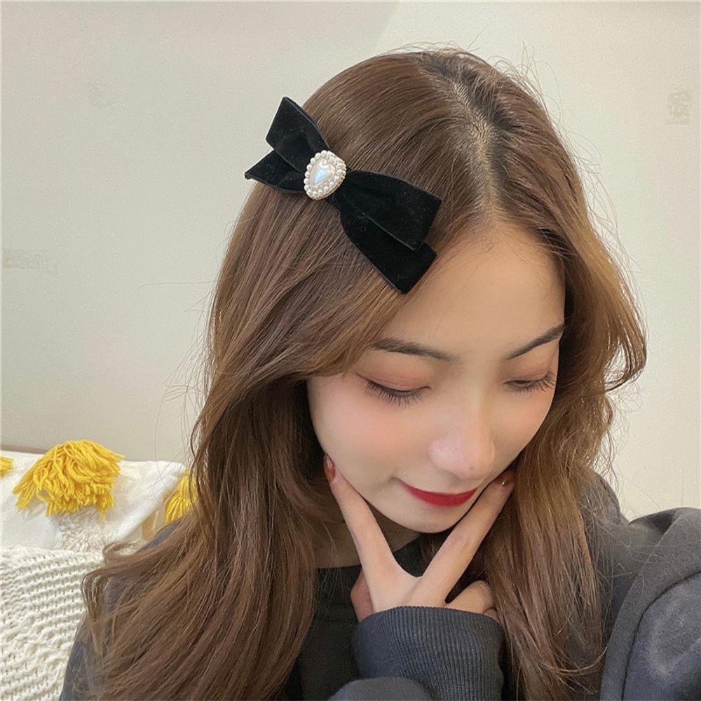 JARRED Kẹp Tóc Vải Nhung Kiểu Pháp Đơn Giản Dễ Thương Cho Bạn Gái