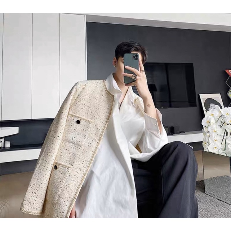 Áo dạ tweed nam