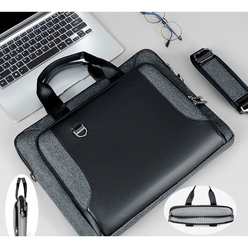 Túi chống sốc Laptop / Macbook cao cấp 13,3 14 15,6 inch ST06 II Bao Da Đựng Máy Tính Nam Nữ II
