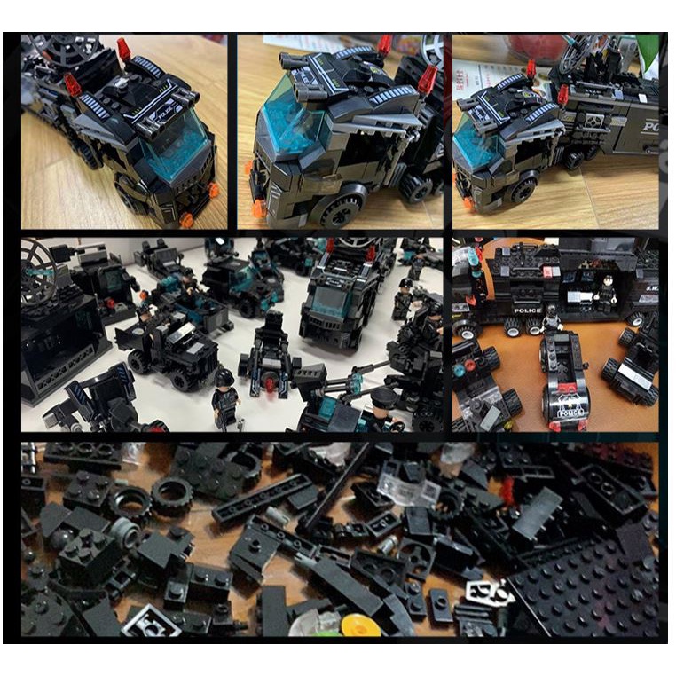 [1138 CHI TIẾT-HÀNG CHUẨN] BỘ ĐỒ CHƠI XẾP HÌNH LEGO CẢNH SÁT,Lắp Ghép OTO, ROBOT, Lắp Ráp Xe Swat