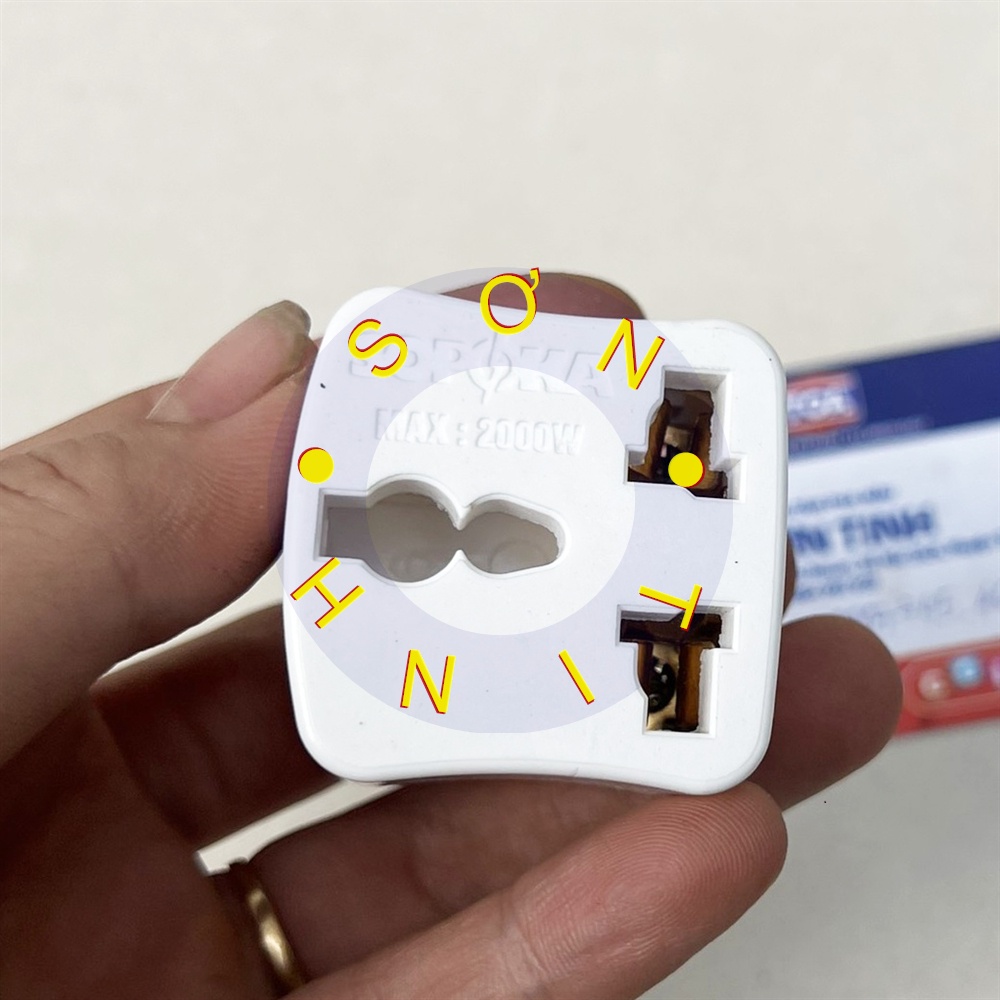 Ổ Cắm - Phích Cắm SOPOKA P7 Chuyển Đổi 3 Chân Thành 2 Chân