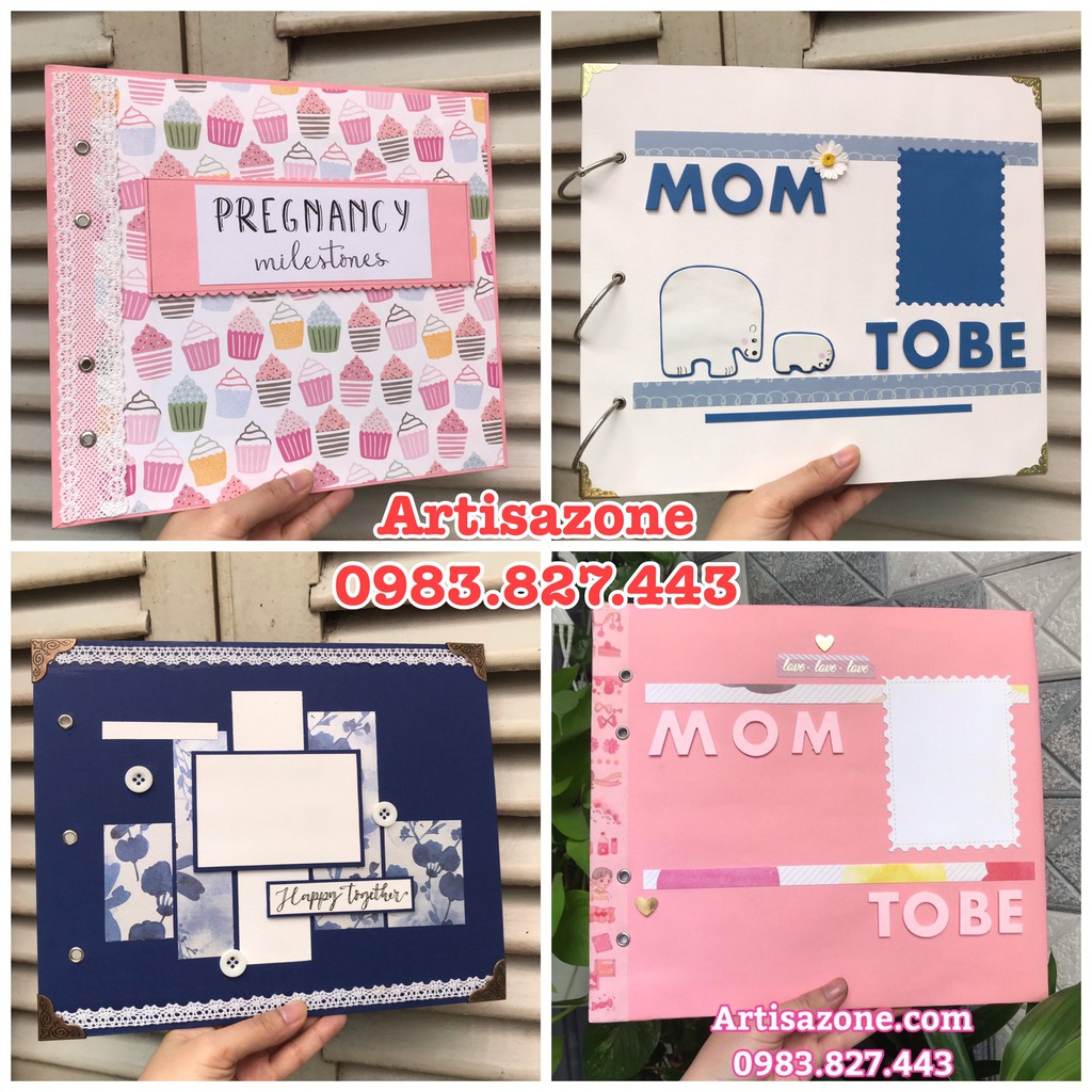 Album, Scrapbook dán ảnh handmade size to - Đọc kỹ mô tả từng sản phẩm