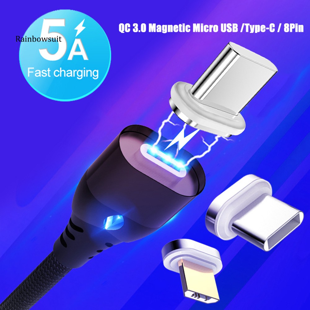 Dây Cáp Sạc Nhanh Qc 3.0 Micro Usb Type-C 8pin Cho Android Iphone