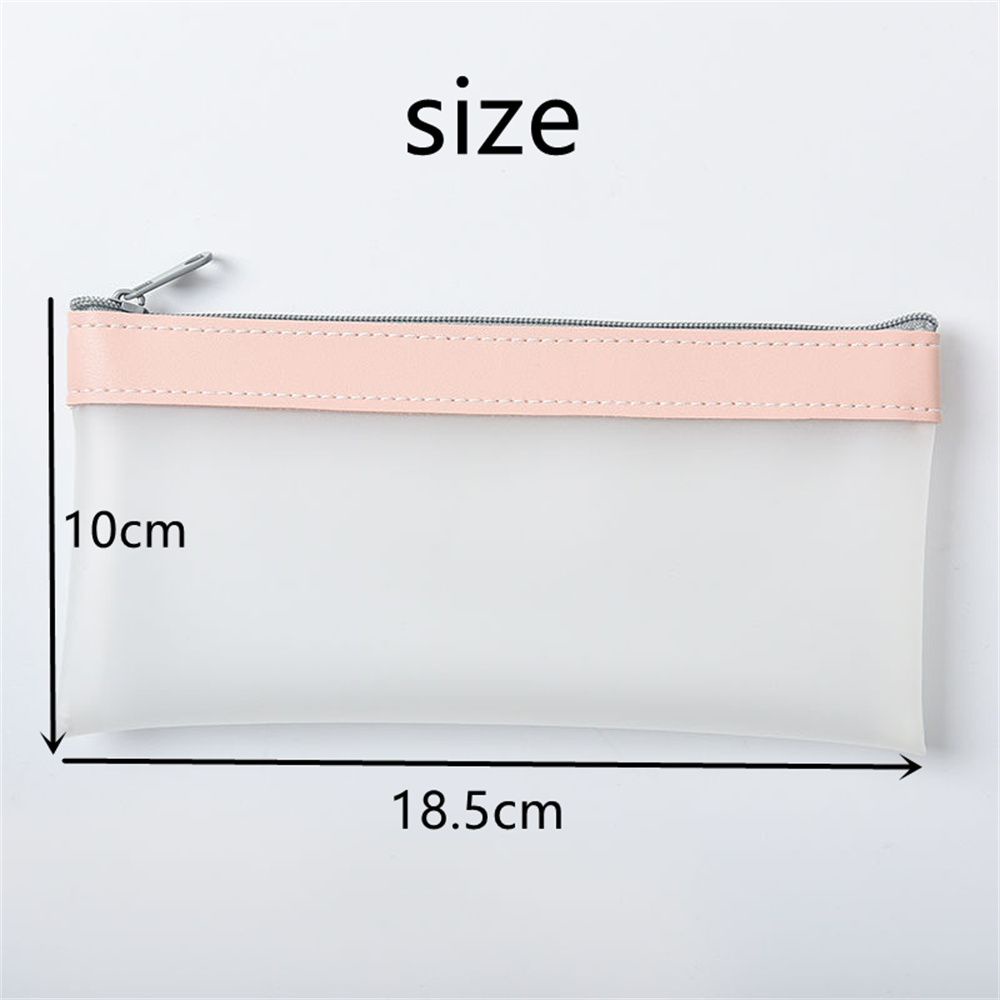 Túi Đựng Bút Trong Suốt Sức Chứa Lớn Có Khóa Kéo Tiện Dụng