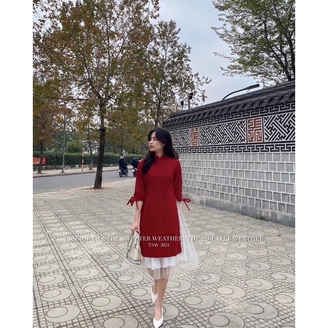 Set áo dài cách tân + chân váy kèm ảnh thật siêu xinh kèm ảnh thật