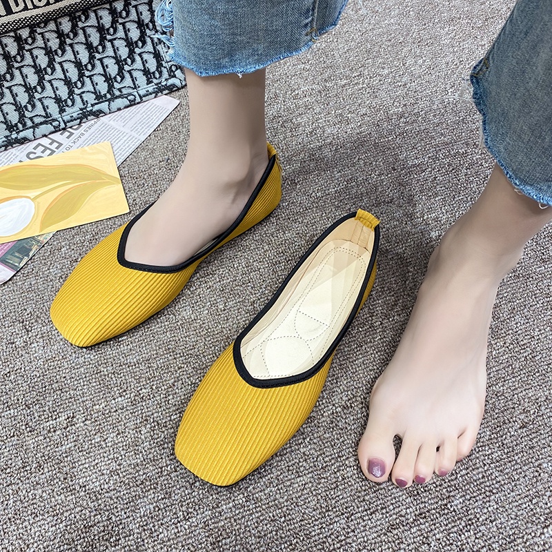 IELGY Giày búp bê  mũi nhọn thời trang cho nữ