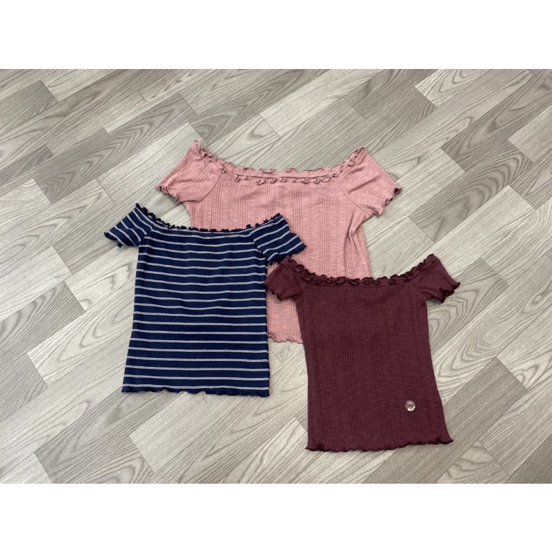 Áo bẹt vai thun tăm aero