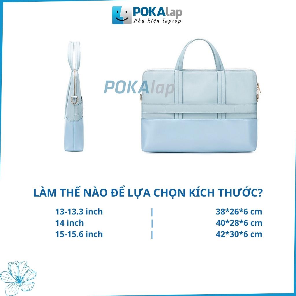 Túi chống sốc laptop 3D POKA16 chất liệu da PU cao cấp chống thấm nước 13 inch 14 inch 15,6 inch - POKALAP