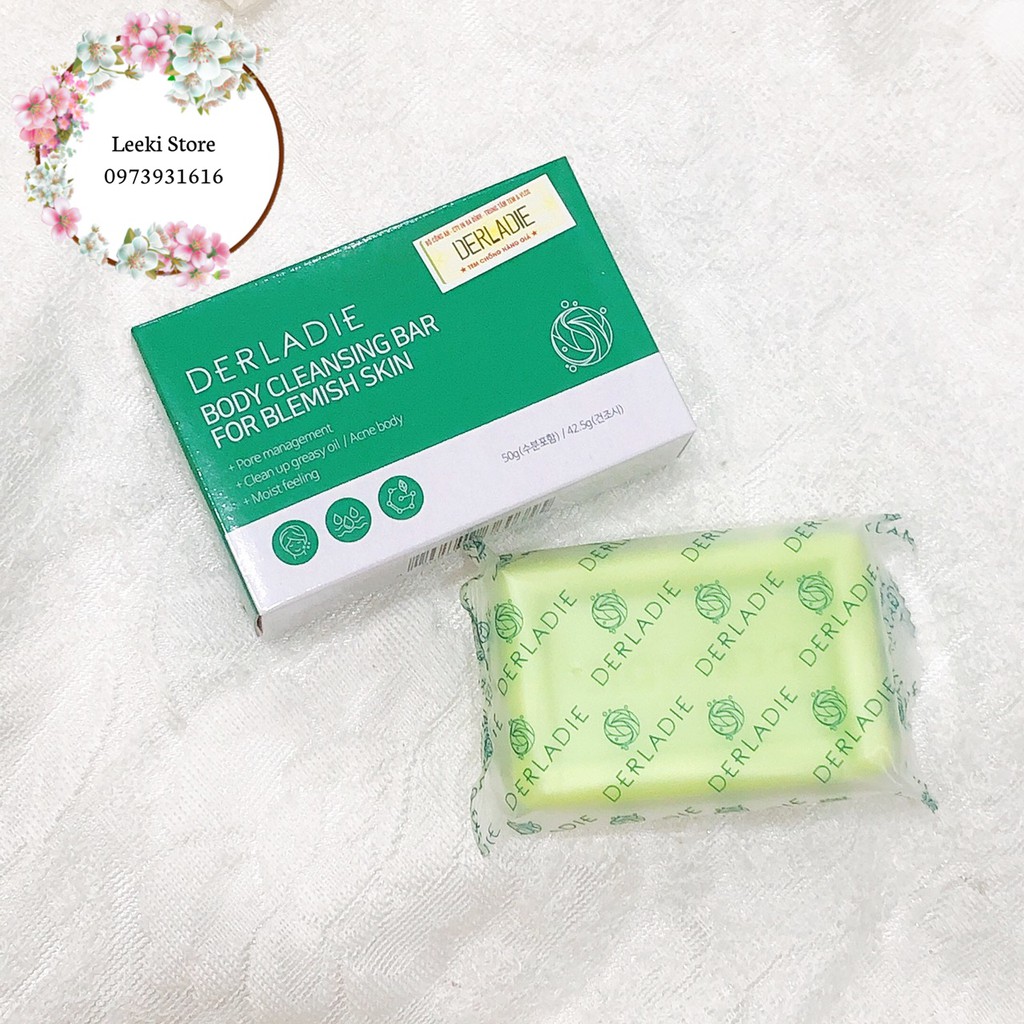 Xà Phòng Giảm Mụn Cơ Thể Sau 7 Ngày Derladie Body Cleansing Bar For Blemish Skin 50g