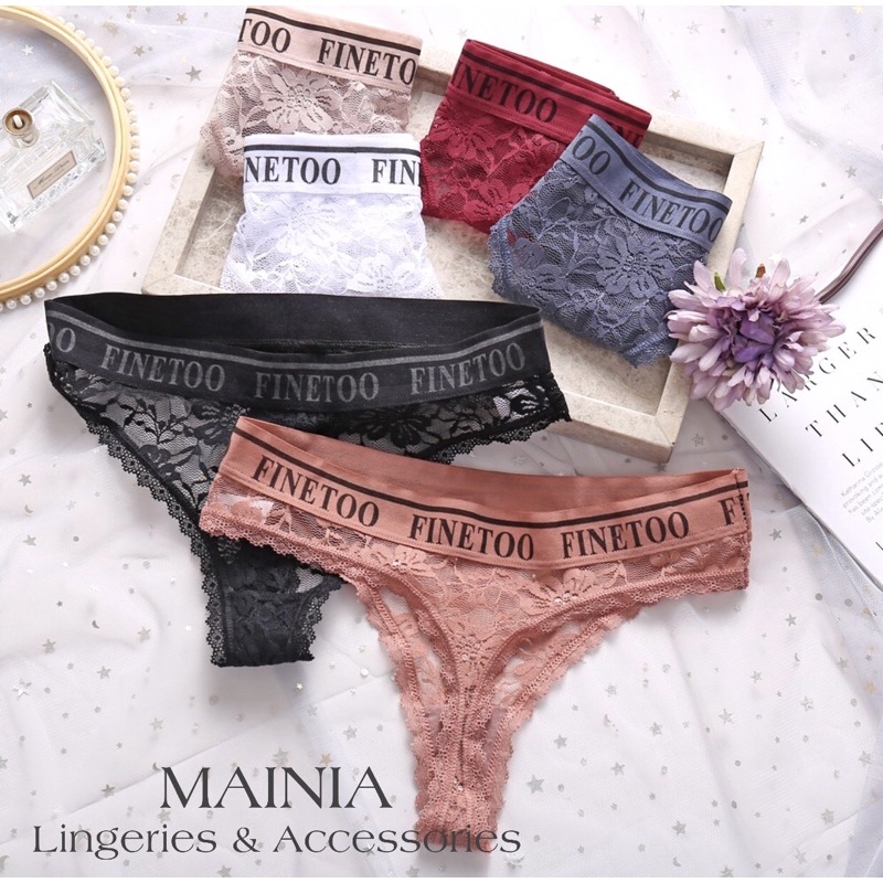 Quần Lót Ren Lọt Khe Xuyên Thấu Nữ FINETOO Sexy Gợi Cảm Cao Cấp Loại 1 Mainia Shop