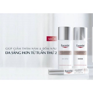 Combo Eucerin Kem Dưỡng Trắng Da Ngày và Đêm Ultrawhite+ Spotless
