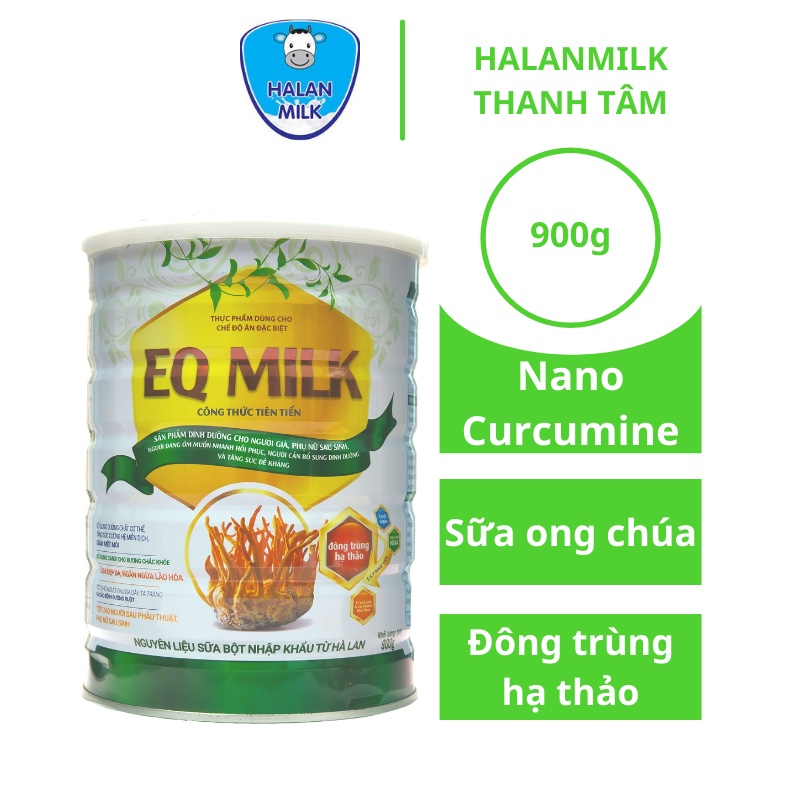 Sữa nghệ và đông trùng hạ thảo EQ milk - Halanmilk- Tốt cho hệ tiêu hóa, tăng sức đề kháng và hồi phục sức khỏe 900g