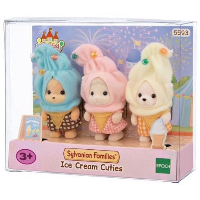 Đồ Chơi Sylvanian Families Bộ 3 Em Bé Siêu Đáng Yêu Trong Trang Phục Cây Kem Baby Trio Cuties Ice Cream