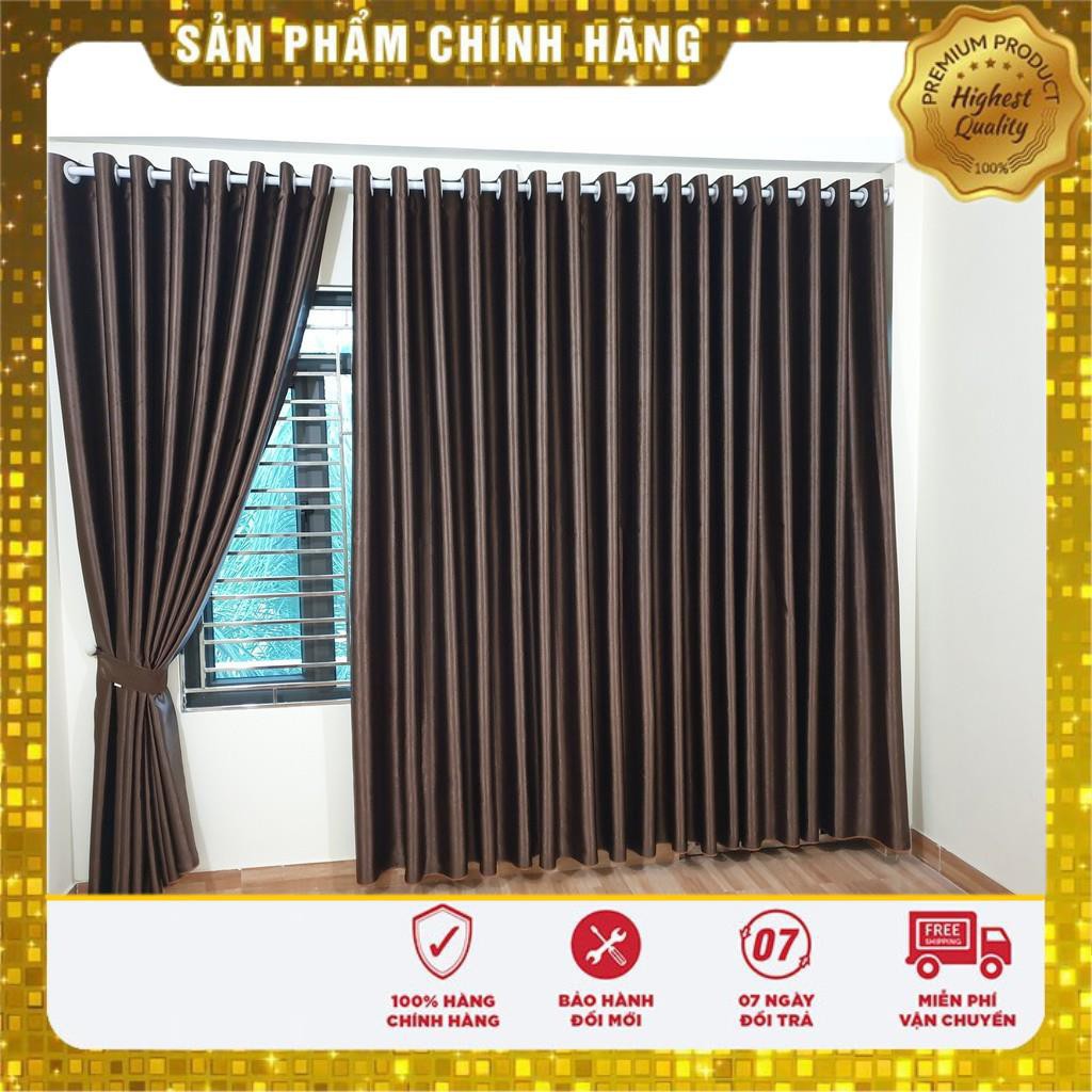 RÈM CỬA màu nâu chống nắng cực tốt , sang trọng, nhiều kích cỡ, hoạ tiết - Rèm Cửa DiGa - màu nâu