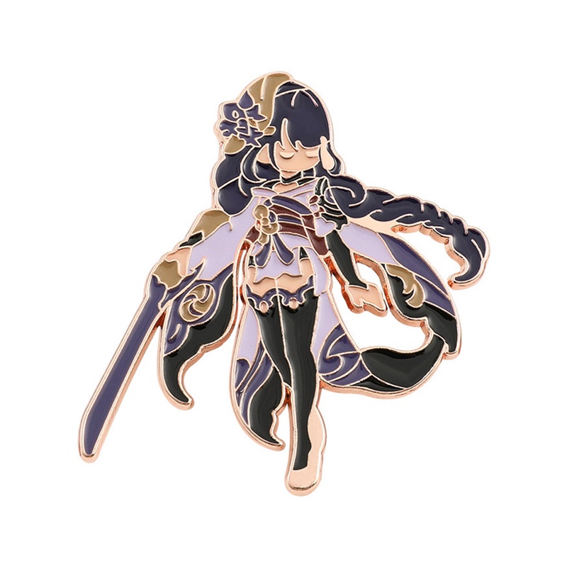 Ghim Cài Áo Hình Đồng Hồ Quả Óc Chó Hoạt Hình Genshin tác Động Từ Trang Trí Quần Áo Cao Cấp